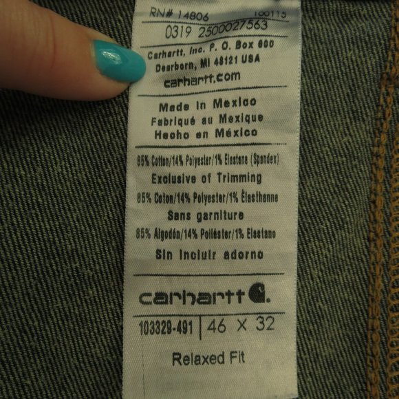 Carhartt Rugged Flex Relaxed Fit Double Front Utility Jean 46x32 - Picture 6 of 6